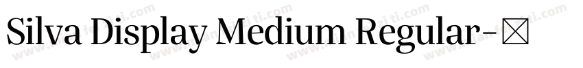Silva Display Medium Regular字体转换